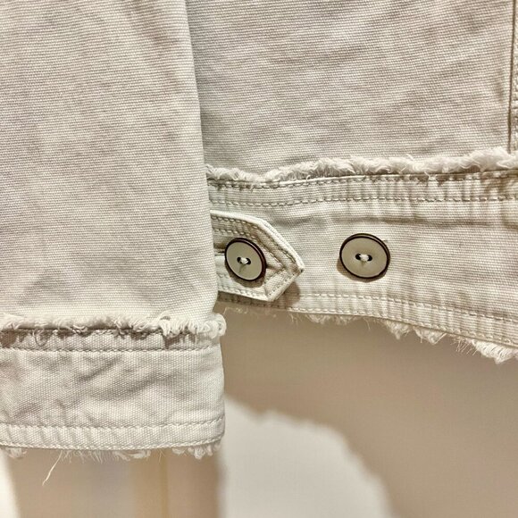 Habitat Camille Frayed Jean Jacket in Putty - Picture 10 of 15